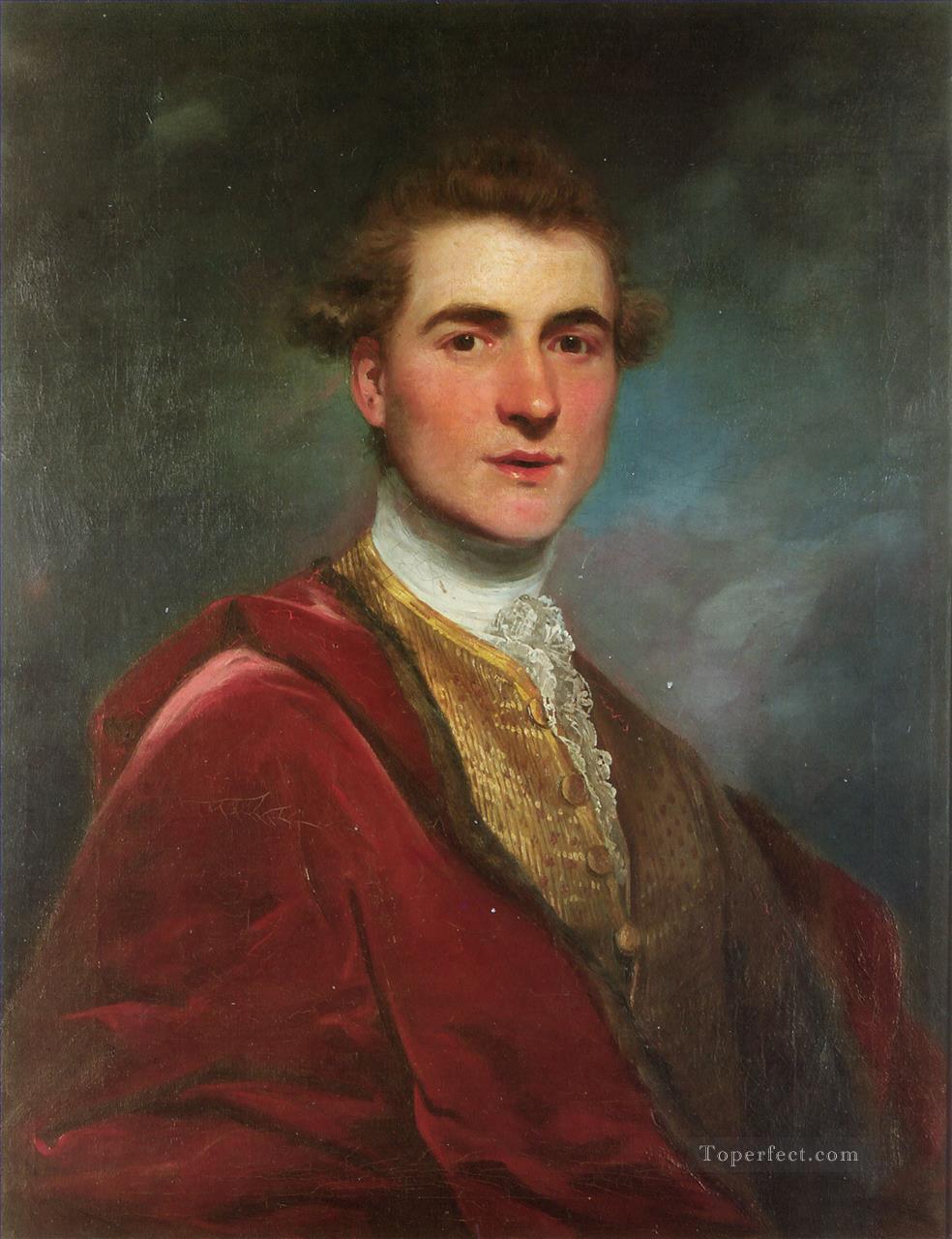 チャールズ・ハミルトン・ジョシュア・レイノルズの肖像油絵